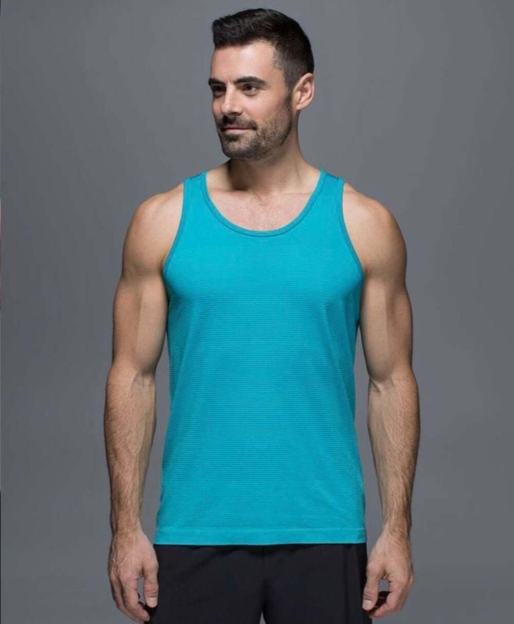 Lululemon Metal Vent Tech Tank Heathered Surge Turquoise Men's Small
